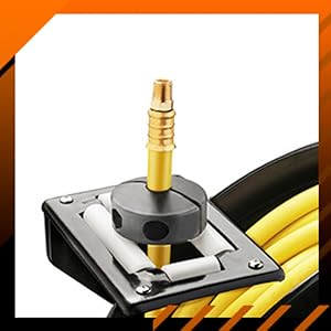 Image of air hose reel 100 ft retractable.