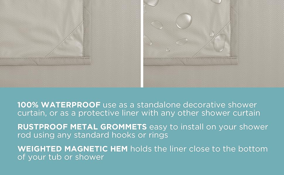 Zenna Home Herringbone Ultimate Waterproof Fabric Liner