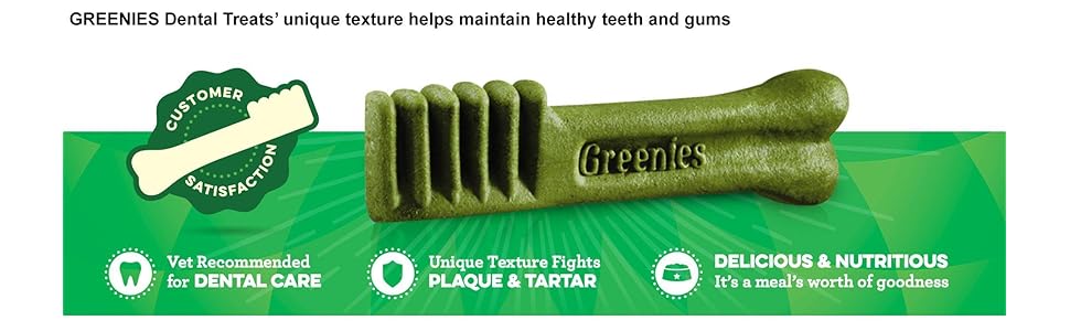 Greenies, Dental Treats, Dog, Treats, breath, fresh, teeth, gums, cleans, freshener, plaque, tartar