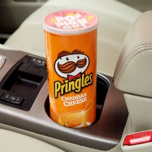 Pringles cans are highly portable to infuse more snacking fun into quick excursions and road trips