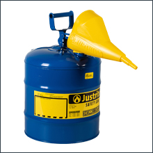 USA made Justrite Type I steel safety can kerosene gasoline diesel funnel Easy to use