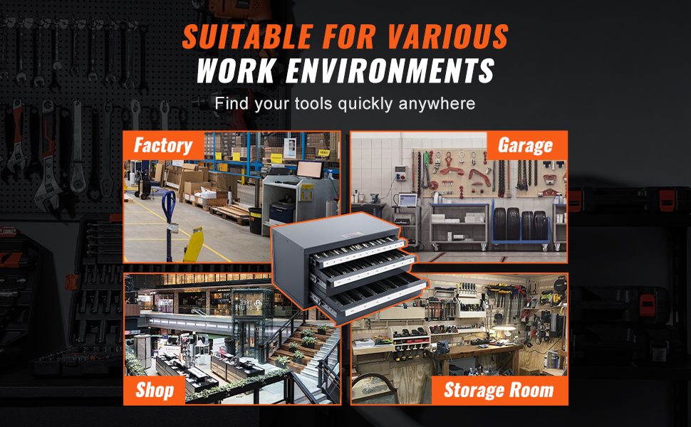 VEVOR End Mill Dispenser ThreeDrawer End Mill