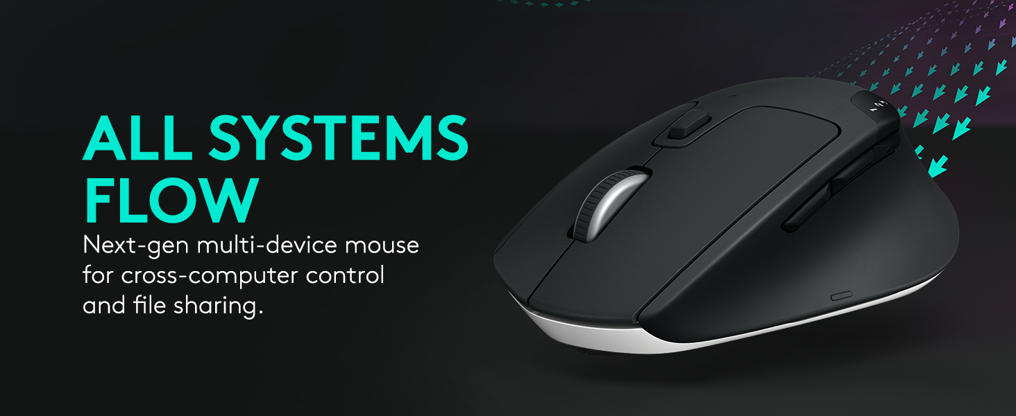 Logitech M720 Triathalon Full Size Multi-Device Wireless Mouse - Black