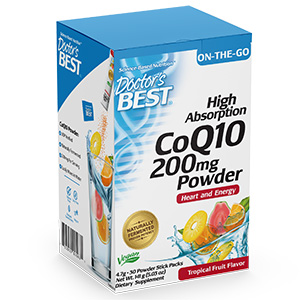 coq10 powder on the go sticks heart health antioxidant energy production 