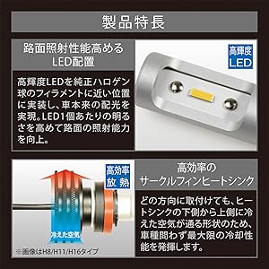 Amazon | カーメイト 車用 LED フォグランプ GIGA F2800シリーズ