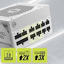 MSI MAG 850GL PCIE 5 White Gaming Power Supply - Full