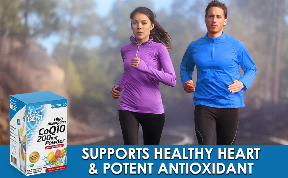 coq10 powder on the go sticks heart health antioxidant energy production 