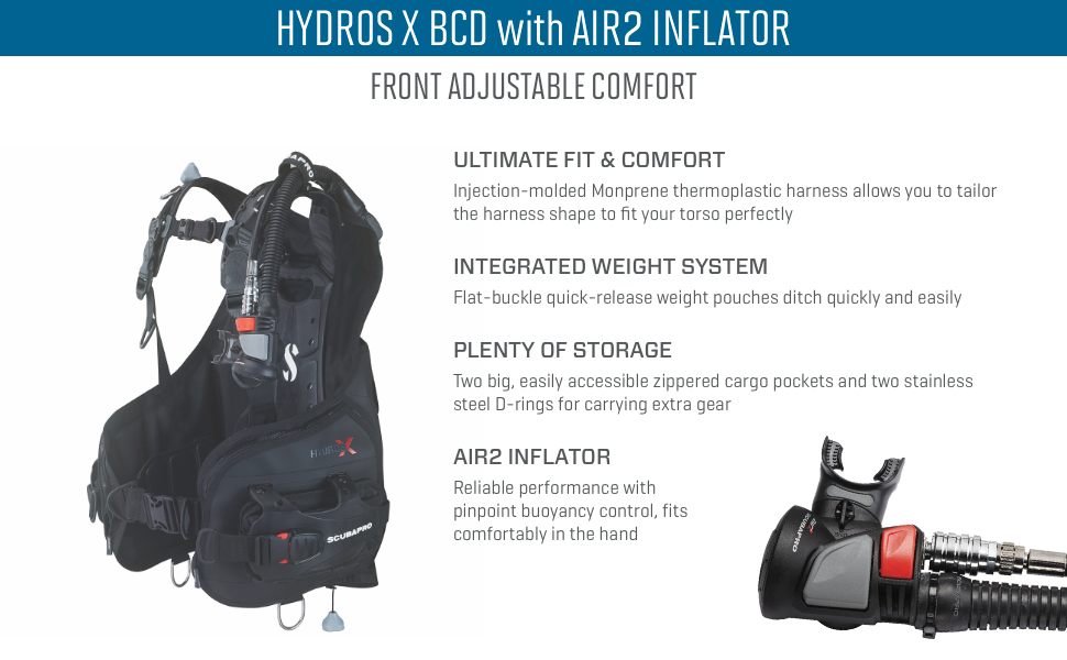 Scubapro HydrosX Men's Front Adjustable BCD Sports