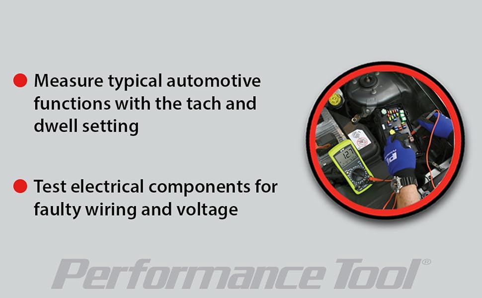 Performance Tool W2972 Automotive Digital Multimeter with