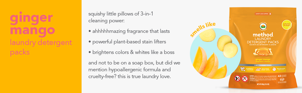 laundry detergent, detergent packs