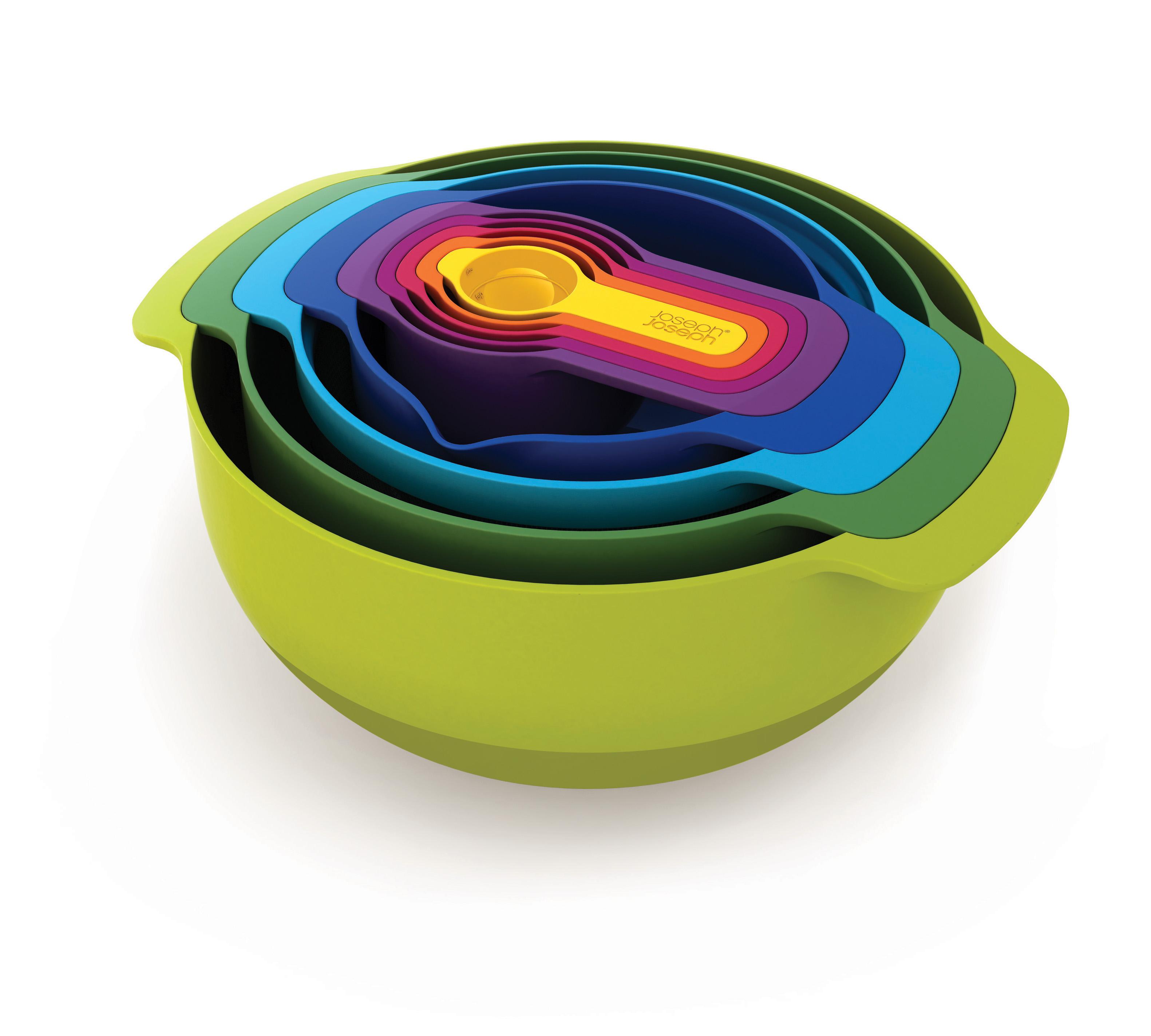 Joseph Joseph 40031 Nest 9 Nesting Bowls Set with Mixing