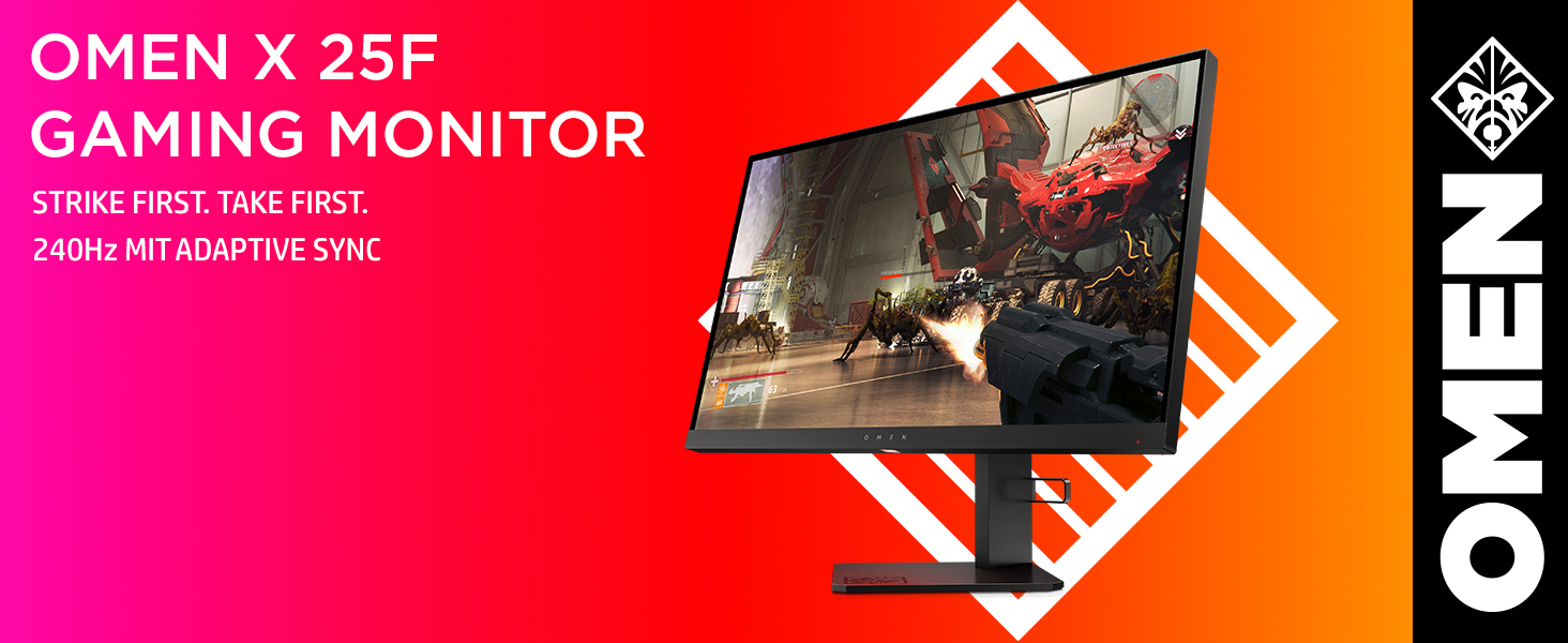 OMEN X 25f Gaming Monitor 25 Zoll Bildschirm, Full HD Display, 240Hz