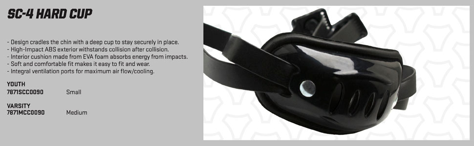 Schutt Sports SC-4 Hard Cup Chinstrap for Football Helmet