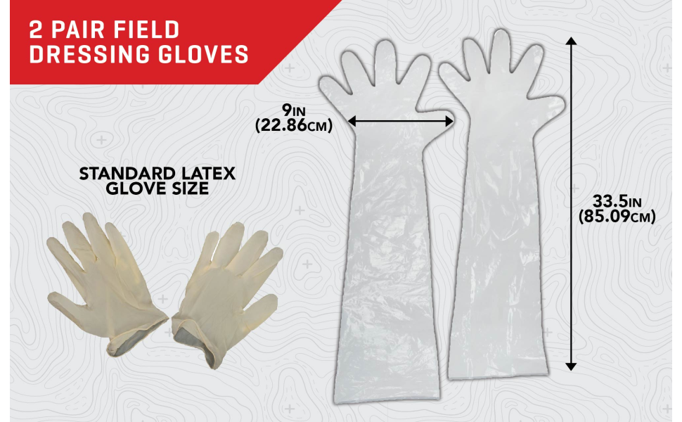 Allen Field Dressing Gloves Set, Wrist & Shoulder Length