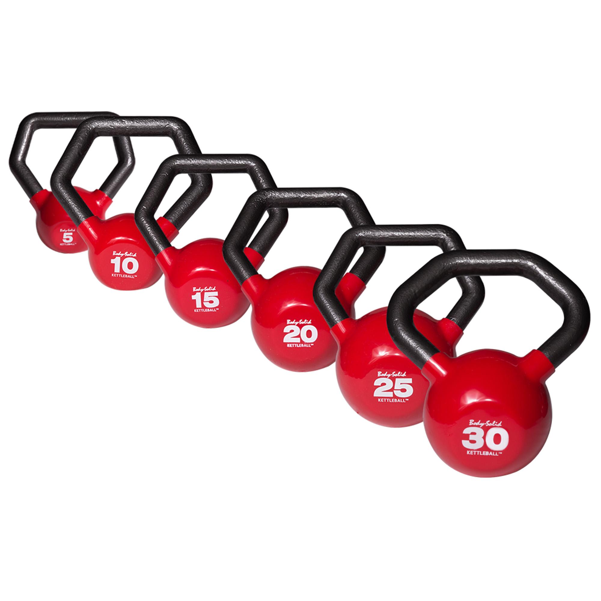 BodySolid Iron KBLS105 Vinyl Kettleball Set Sports