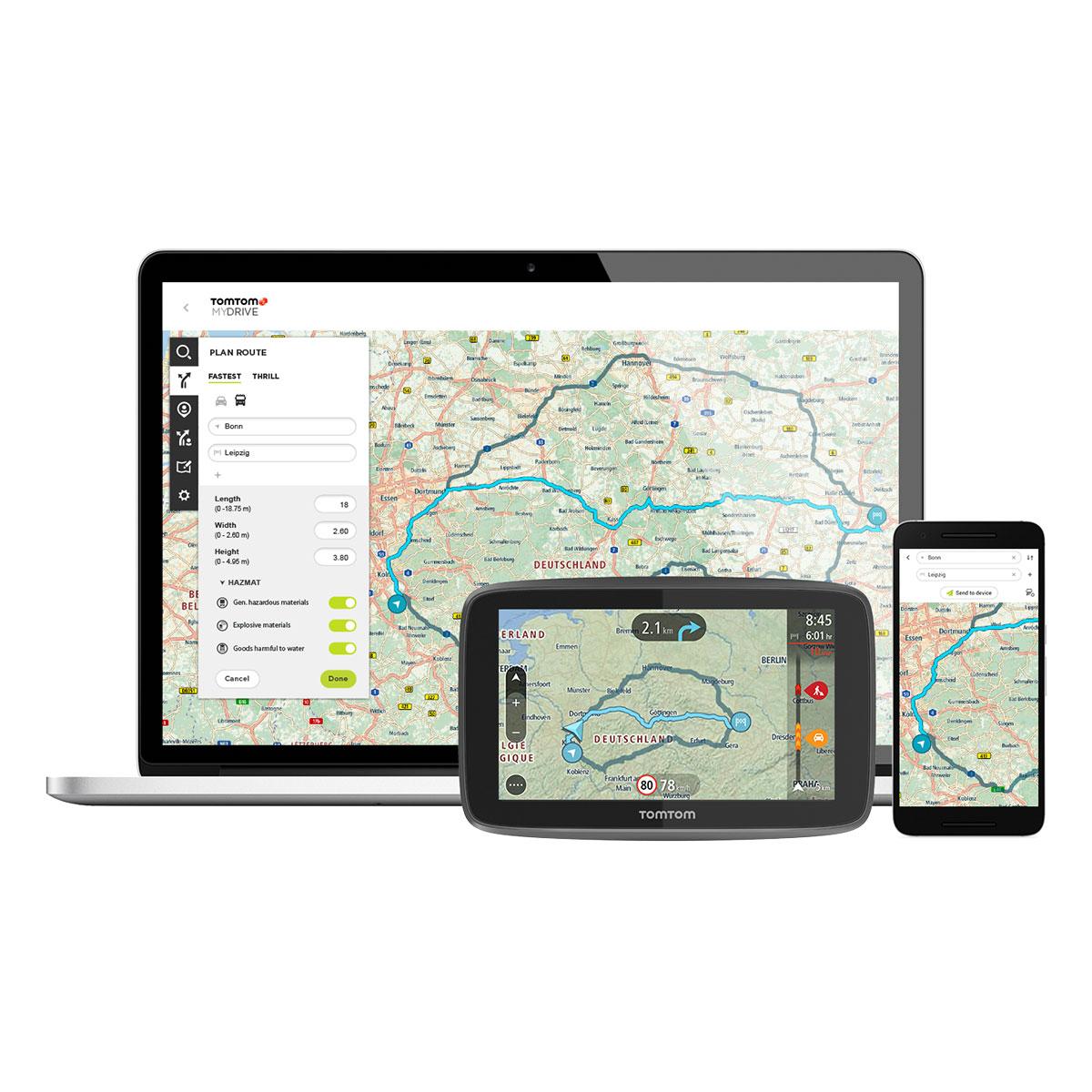 TomTom GO Professional 6200 (6 pouces) GPS Poids Lourds Cartographie Europe 48 à Vie, Trafic
