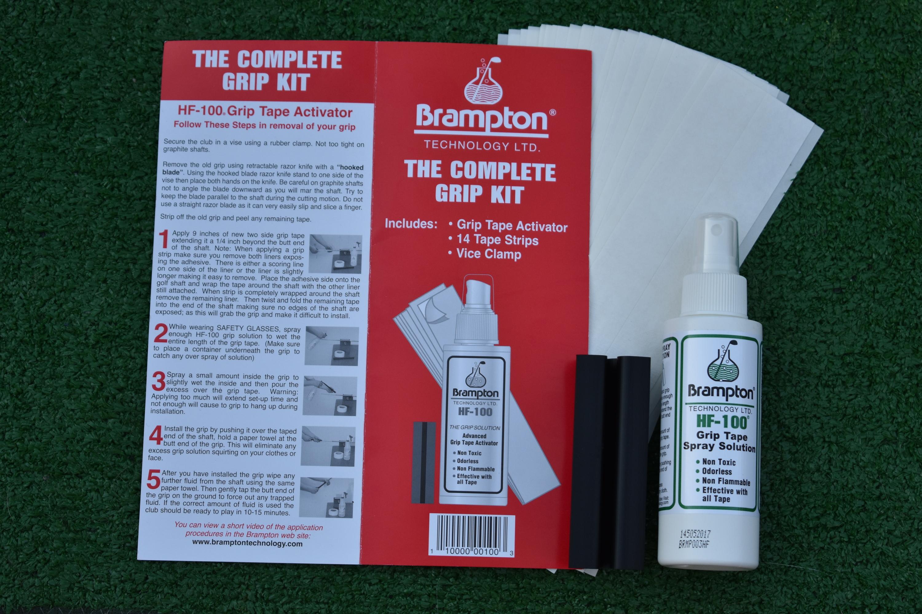 Brampton Complete Grip Kit for Golf Club Regripping Includes 15 Tape Strips