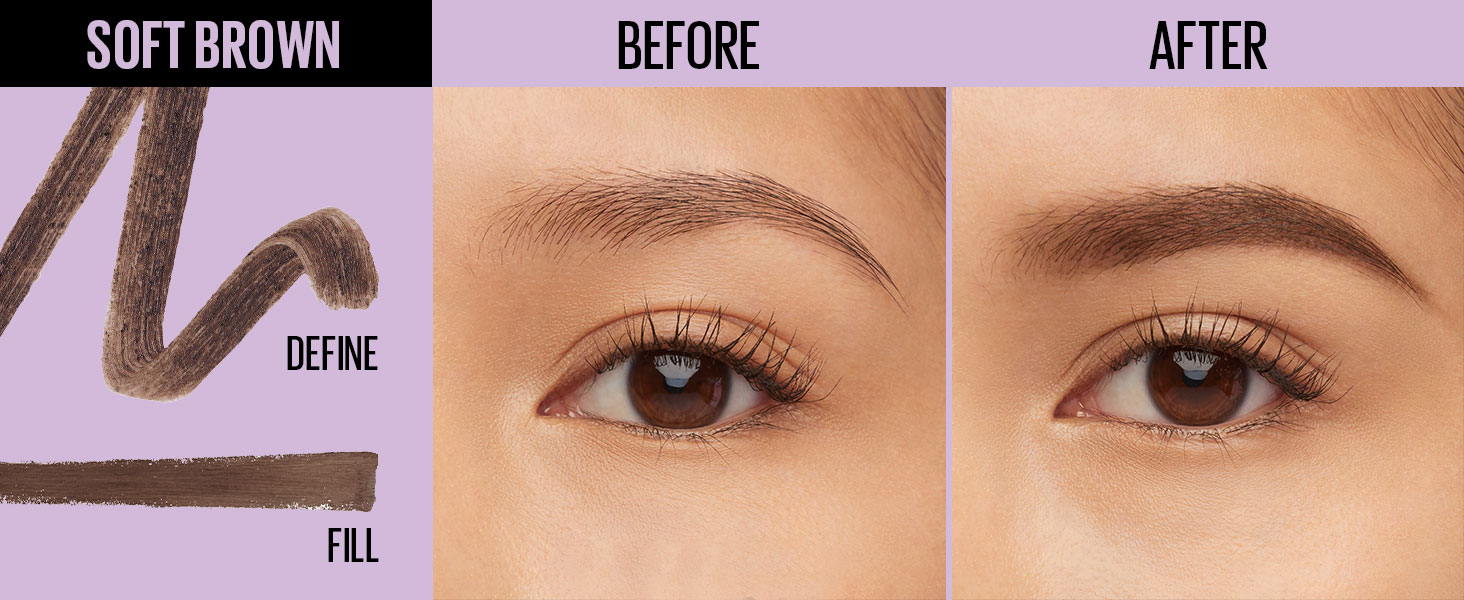 Amazon.com : Maybelline Express Brow 2-In-1 Pencil and Powder Eyebrow ...