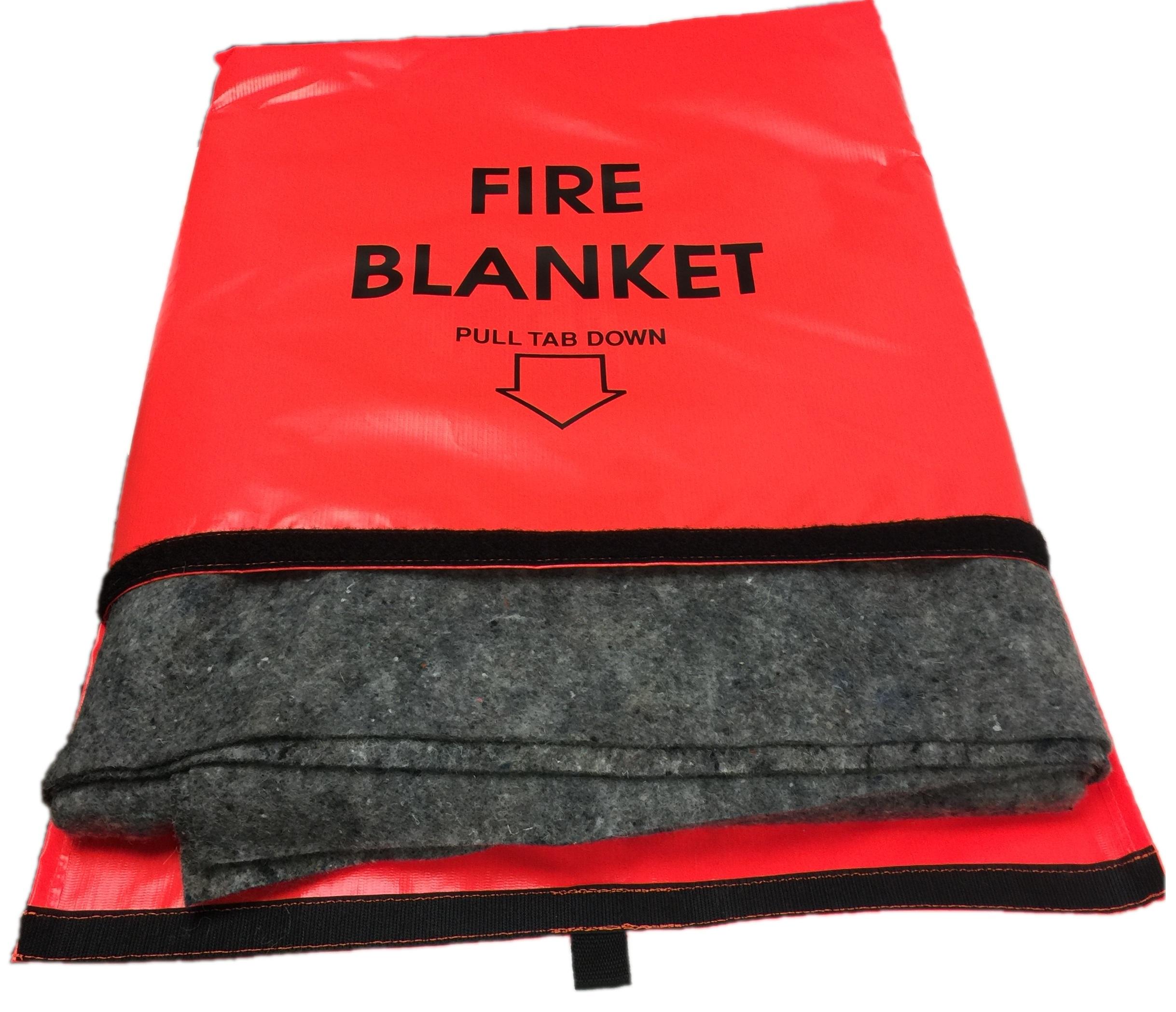 Think Safe 91183700 Bright Orange Fire Blanket and Bag with Velcro Closure, 84" L X