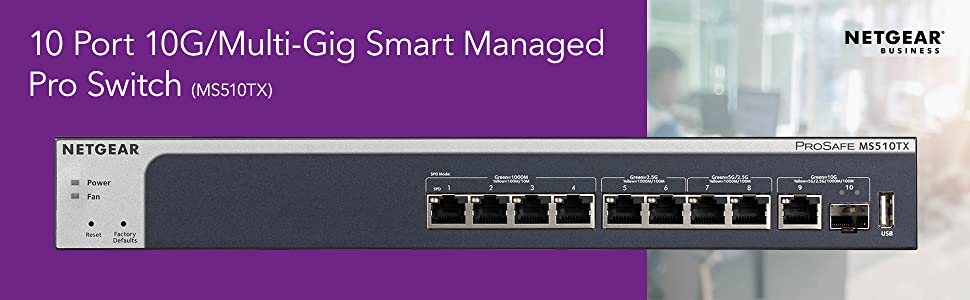 NETGEAR 10-Port Multi-Gigabit/10G Smart Managed Pro Switch