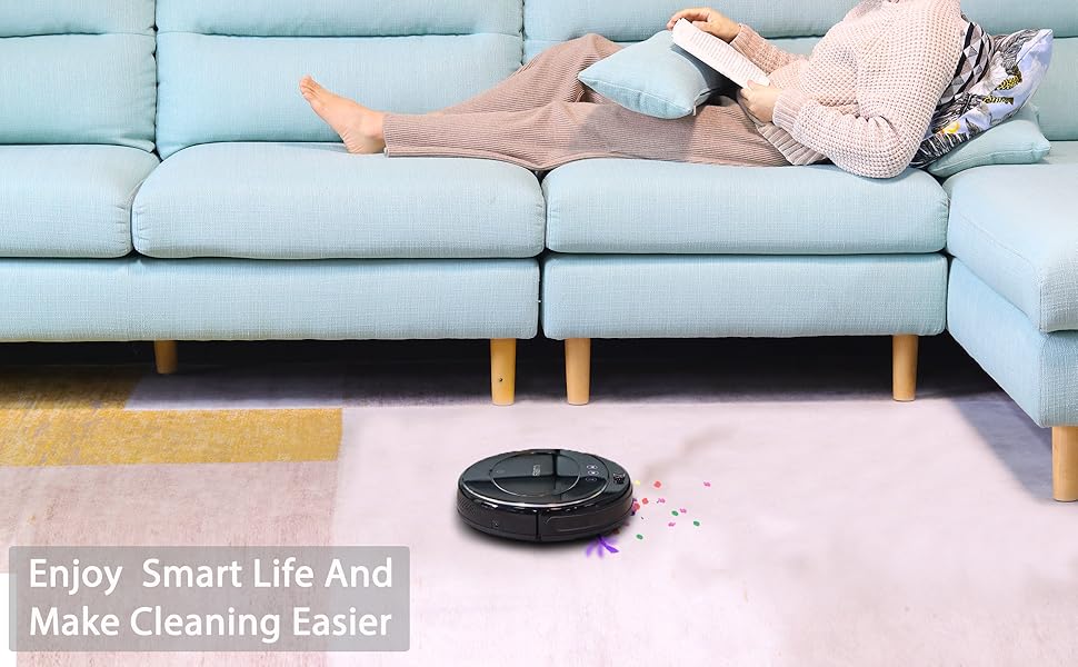 Luby Robot Vacuum Cleaner, Vacuum and Mop Robotic Vacuum