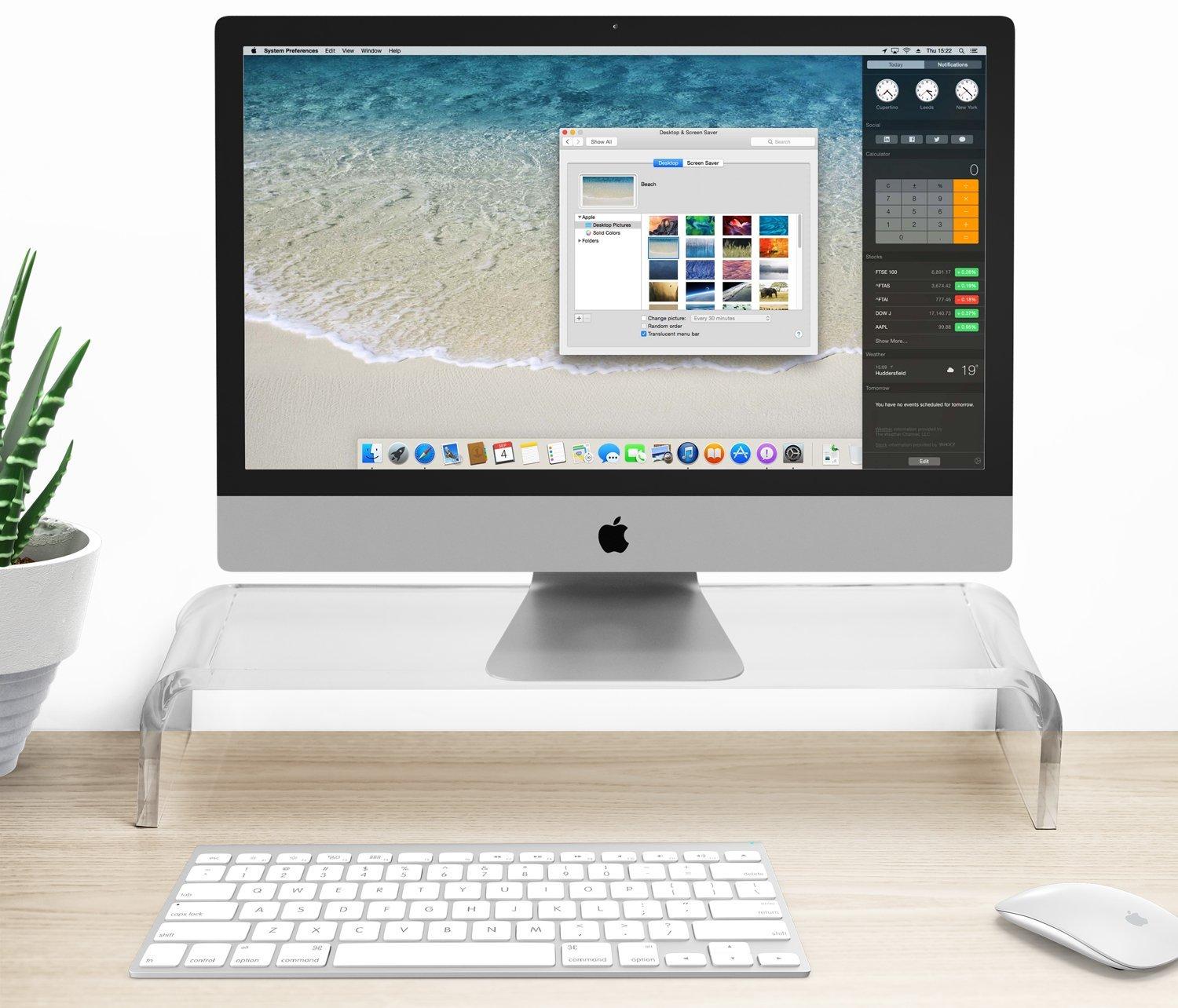 Halter Acrylic Monitor Stand / Monitor Riser 20.75W X 3