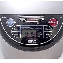 TIGER 炊飯器 JAX-T10U 5.5合炊き Tiger Corporation 5.5-Cup Rice Cooker with Tacook Plate.