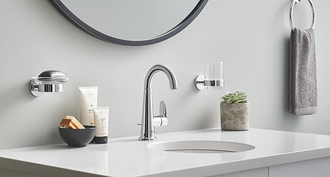 Grohe Essence - Portarrollos de baño con tapa y acabado cromado (Ref. 40367001)