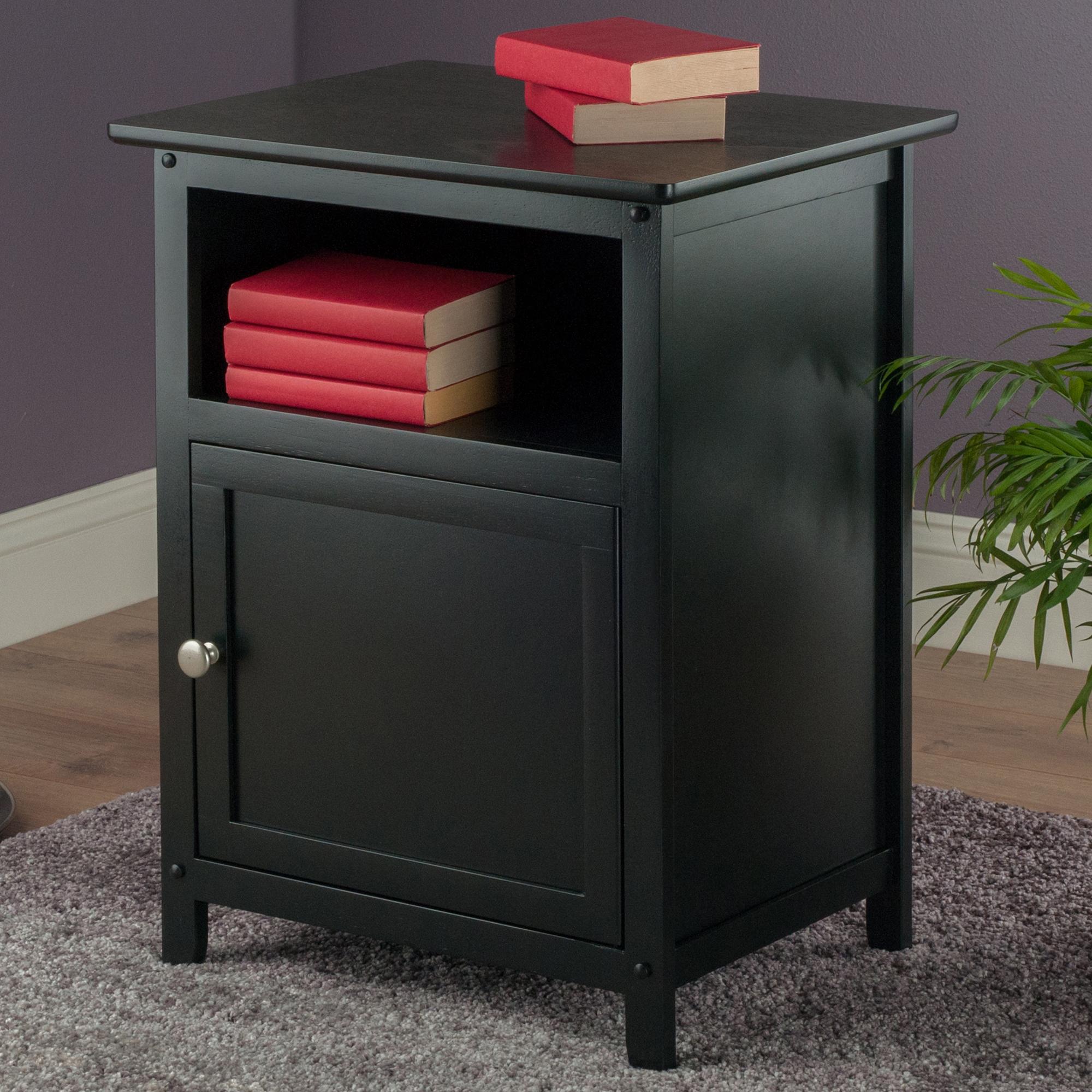 Accent Night Stand, Black Home Improvement
