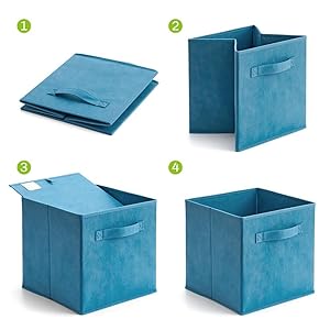 6er-Set Aufbewahrungsbox EZOWare Faltbare Aufbewahrungskiste Faltbox