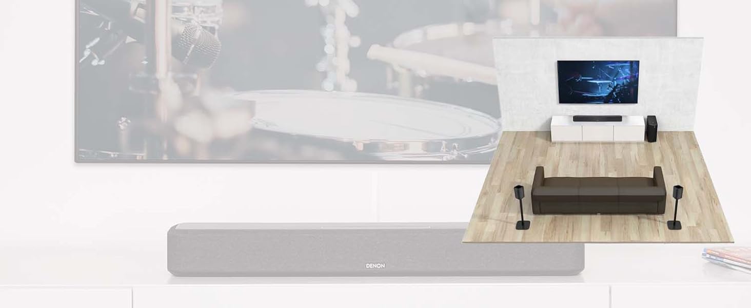 Denon Home 150 MultiroomLautsprecher, HiFi Lautsprecher mit HEOS Builtin, Alexa integriert
