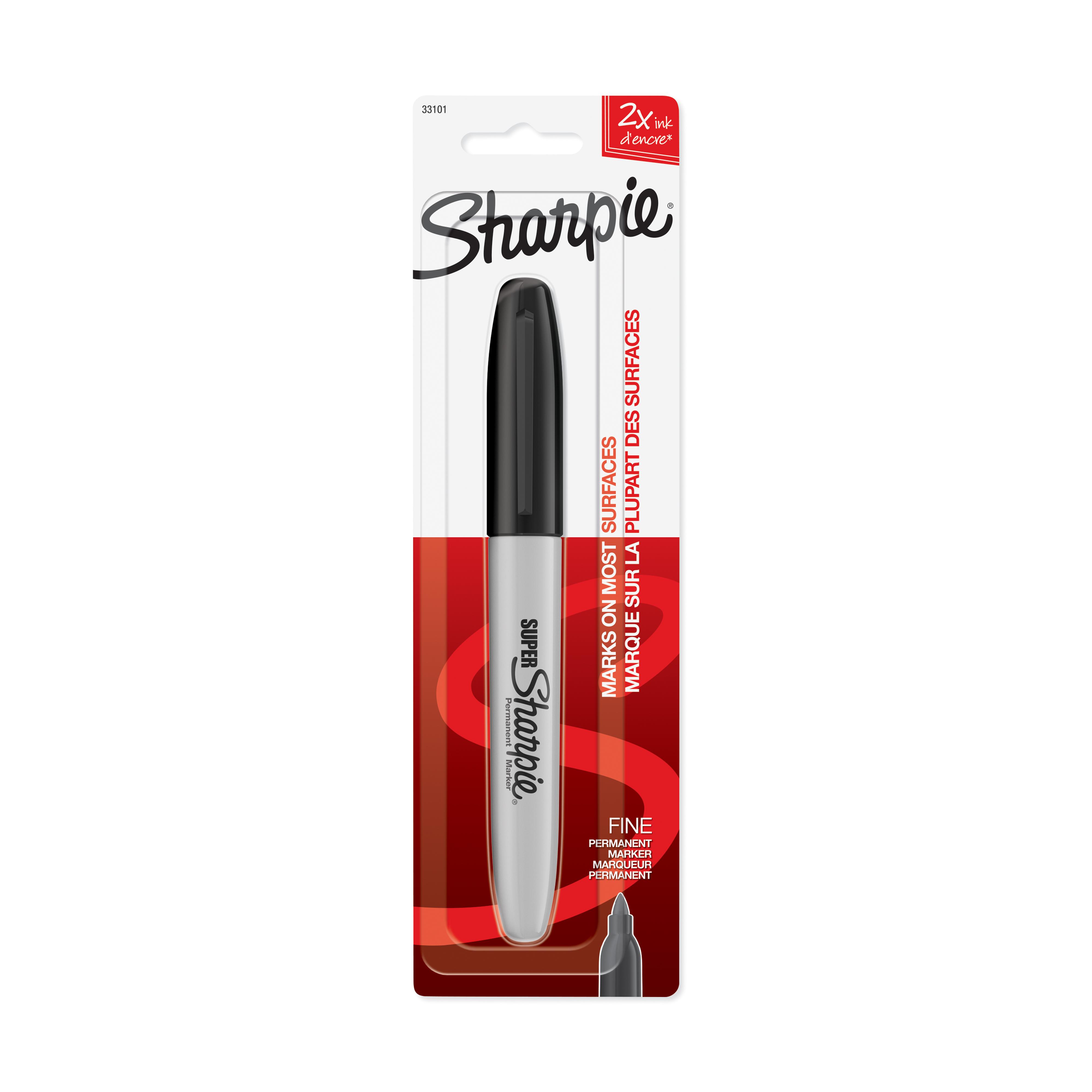 Sharpie SUPER Marker Permanent, Permanent Marker Fine, 1Carded, Black