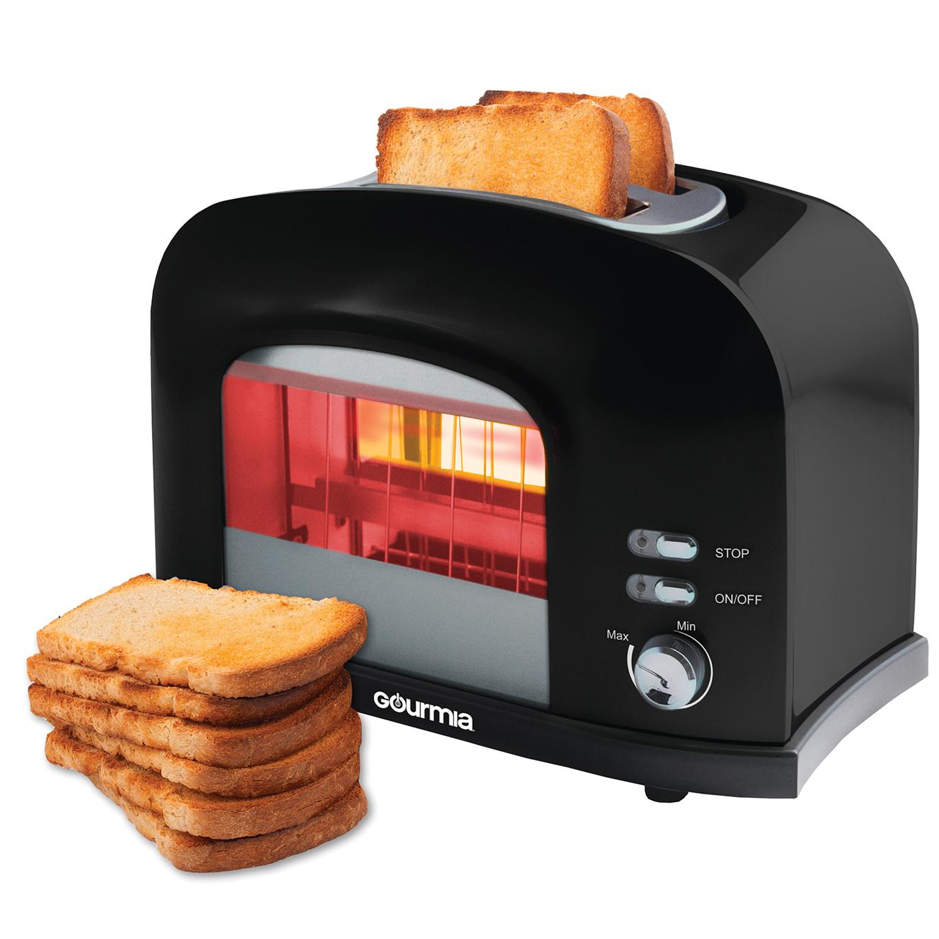 Gourmia GWT2302 Slice Motorized Toaster with See Through Window