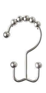 Amazon Com Maytex Tex Double Roller Glide Hooks Shower Curtain