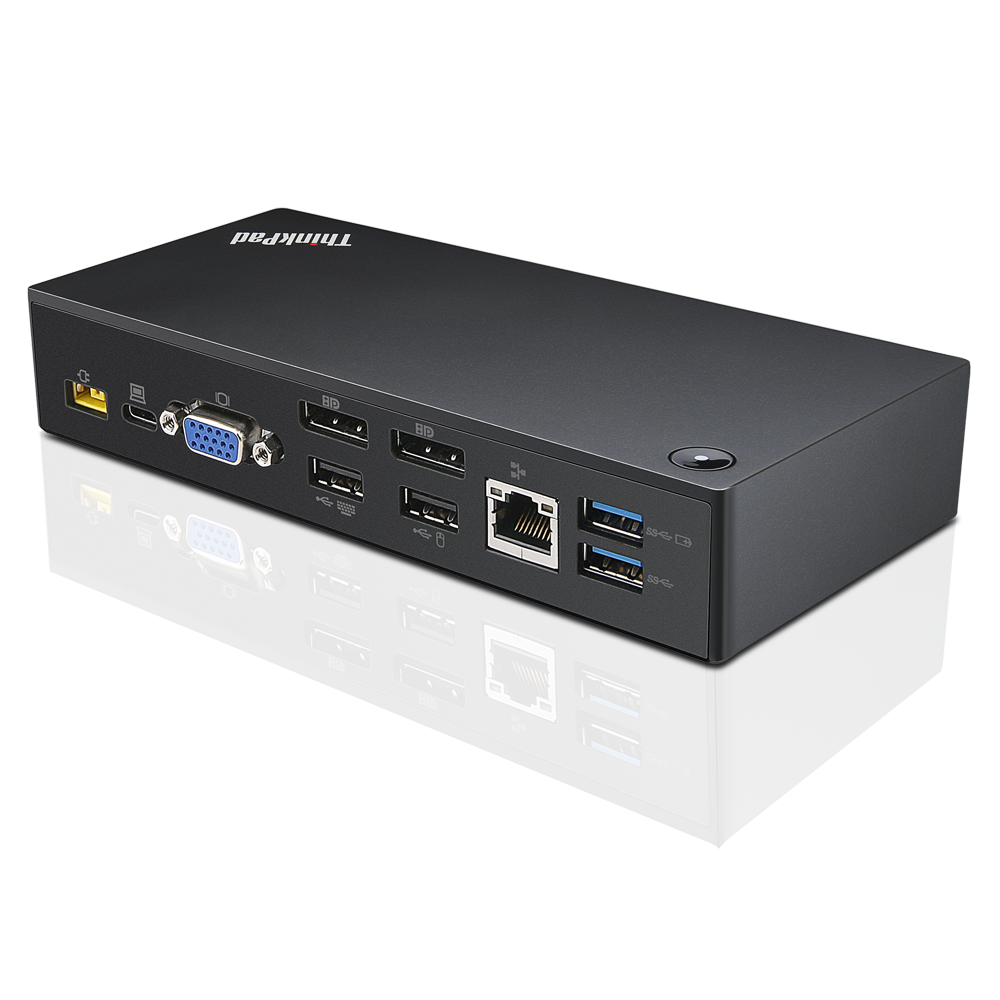 Lenovo ThinkPad USB-C UltraDock With 90W 2 Prong AC Adapter (40A90090US, USA Retail Packaged)