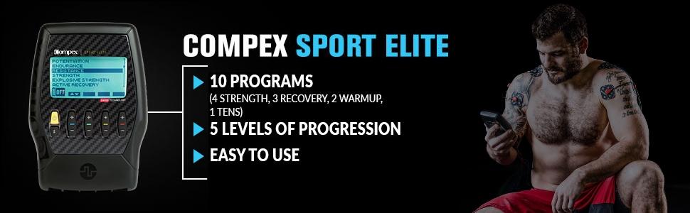 Compex Sport Elite 2.0 Muscle Stimulator with TENS Bundle