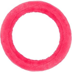 hot pink fuzzy furry steering wheel cover