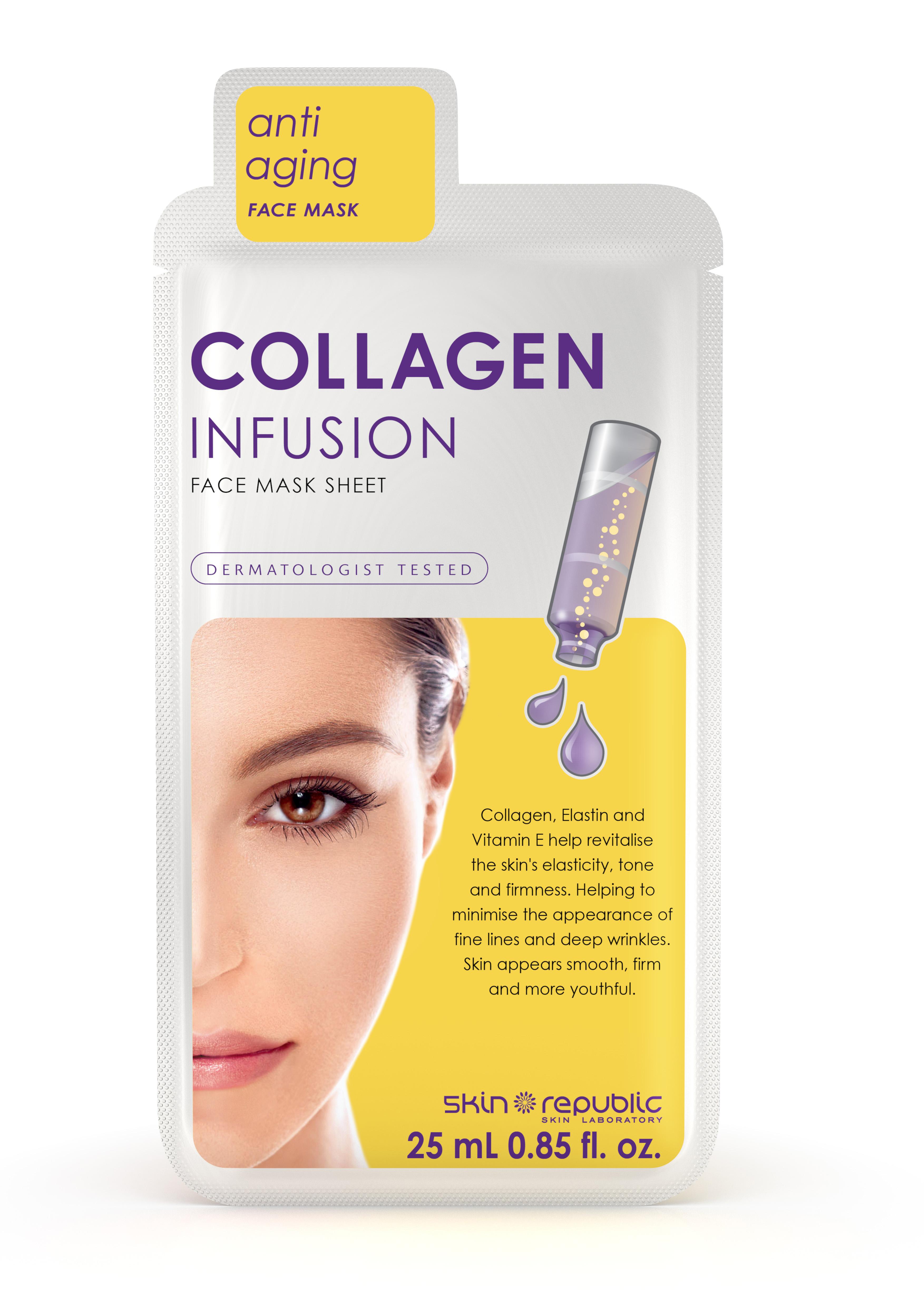 Skin Republic Collagen Infusion Face Mask 25ml Amazon.co.uk Beauty