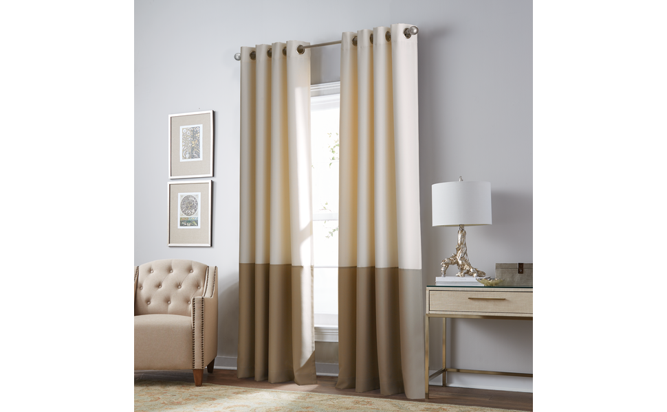 Curtainworks Malta Faux Silk Grommet Curtain Panel, 50 by