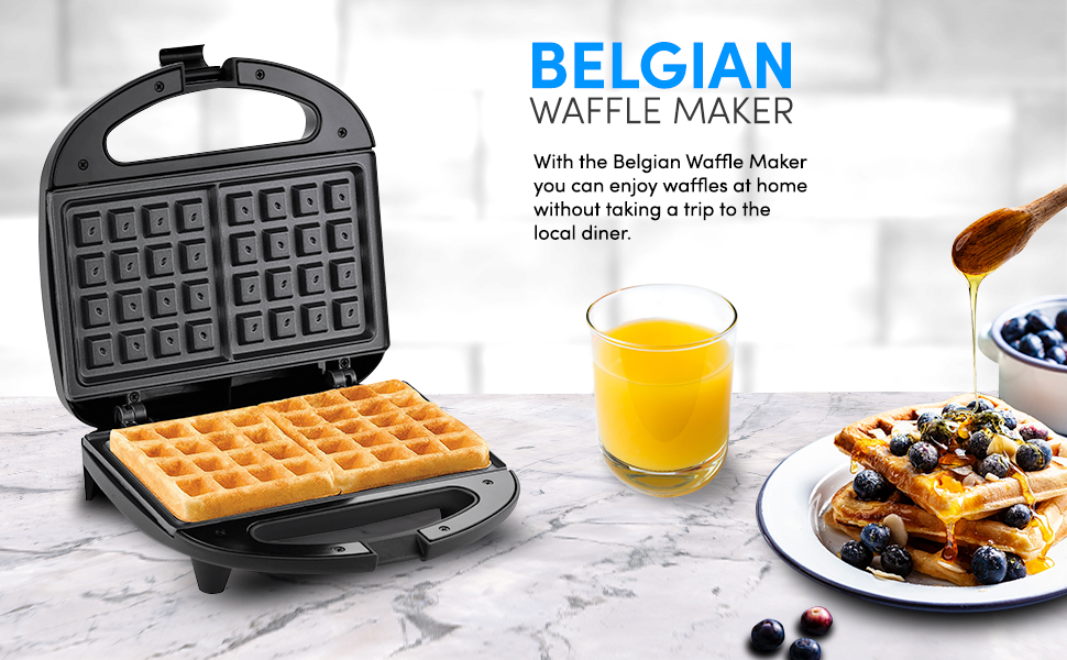 Elite Gourmet EWM2207 Electric Nonstick Belgian Waffle Iron Snack