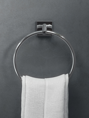 Bath+ by Cosmic Duo Round Toallero Estante Cromo, Gamuza, 61 ...