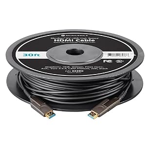 Monoprice SlimRun AV HDR High Speed HDMI Cable with Detachable Connectors - 4K @ 60Hz, HDR, 18Gbps