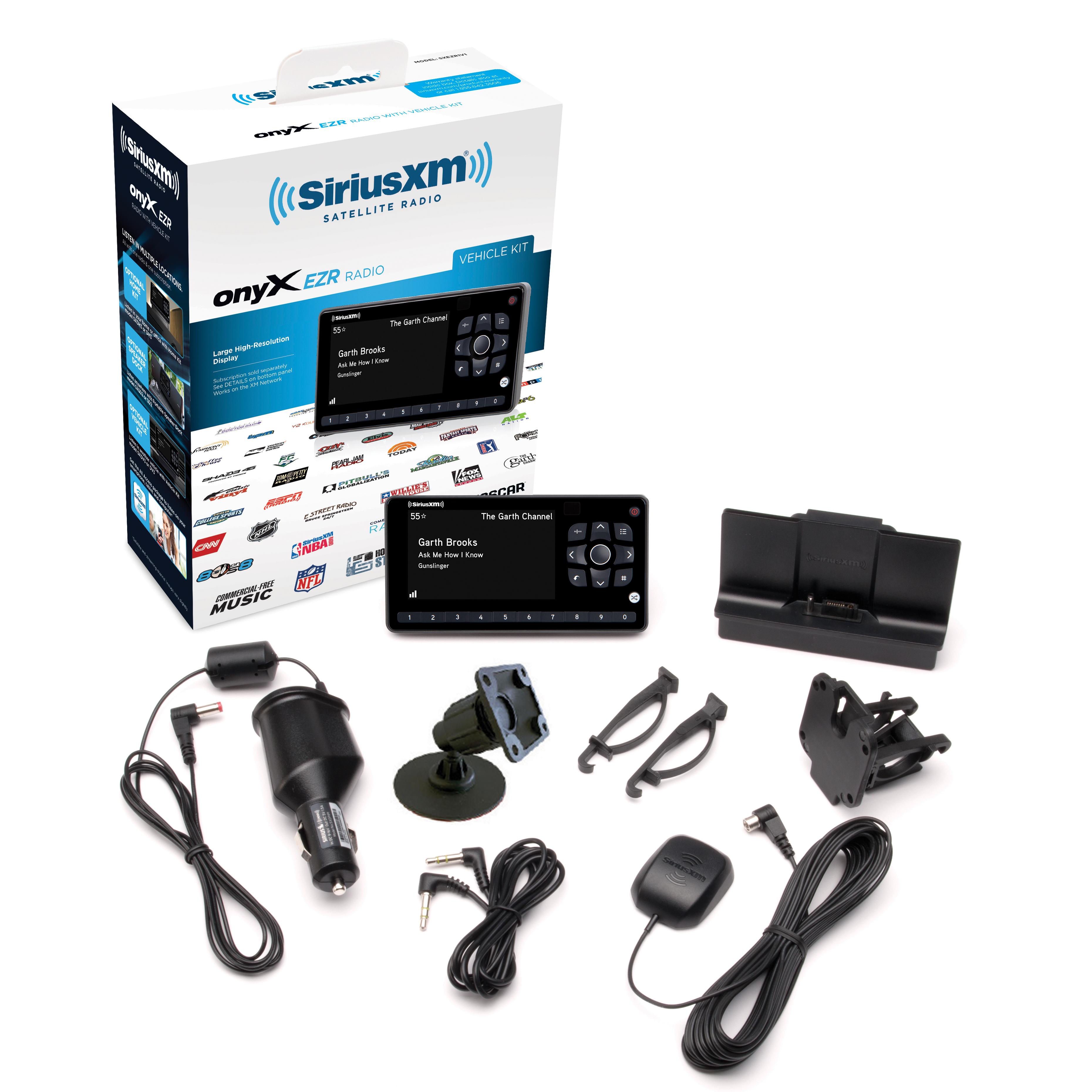 SiriusXM SXEZR1V1 XM Onyx EZR Satellite Radio Receiver with Vehicle Kit