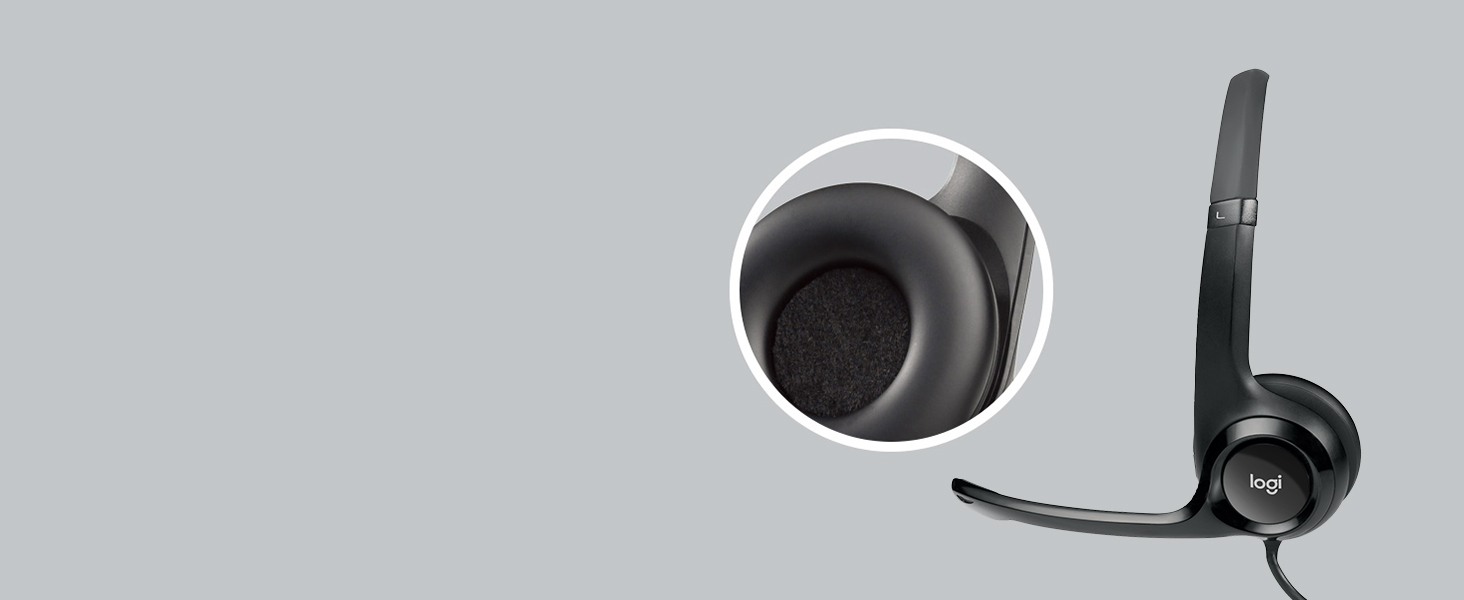 Logitech H390 Wired Headset for PC/Laptop, Stereo Headphones with Noise