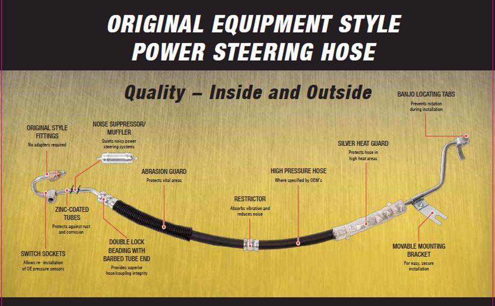 Edelmann 80264 Power Steering Pressure Hose Automotive