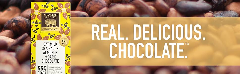 Endangered Species Chocolate Oat Milk Sea Salt Almonds Dark Cocoa Vegan Gluten Free Candy Bar Kosher