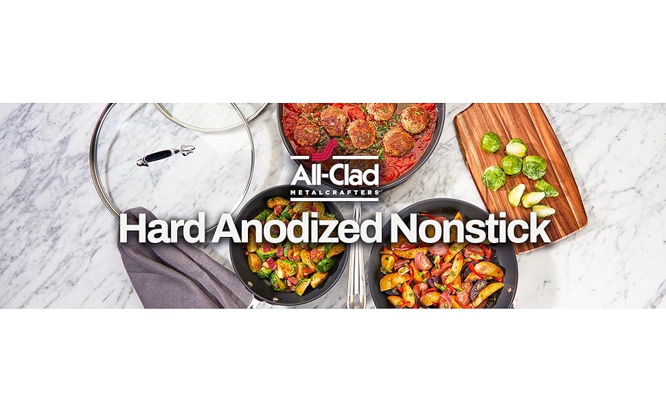 AllClad E785SC64 Ha1 Hard Anodized Nonstick Dishwasher Safe PFOA Free