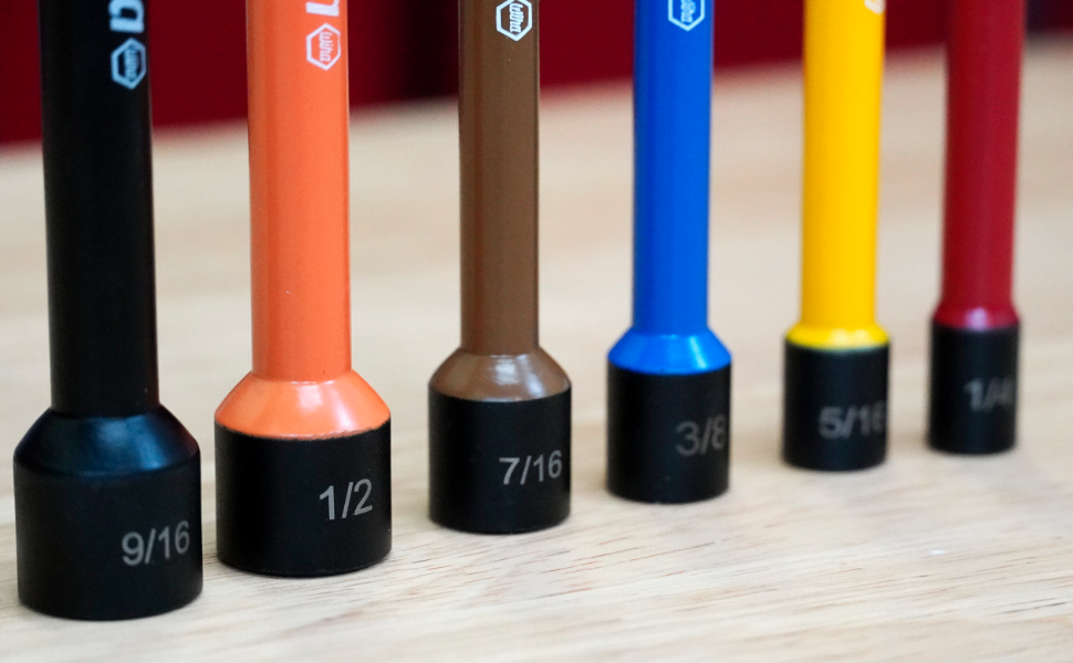 Wiha 70486 6 Piece Color Coded Nut Setter Set