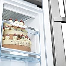Combina frigorifica Bosch, 337L, Clasa C, LowFrost, VitaFresh, LED Lighting, FreshSense, Super Cooling, Easy Access, Seria 6, KGE39AICA 5 BB