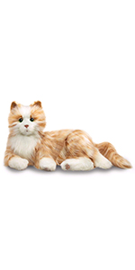 Realistic, soft fur looks and feels like a real cat